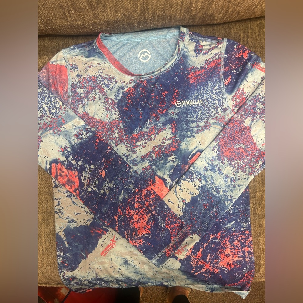 Magellan Outdoors Kids Long Sleeve Shirt - Blue and Red